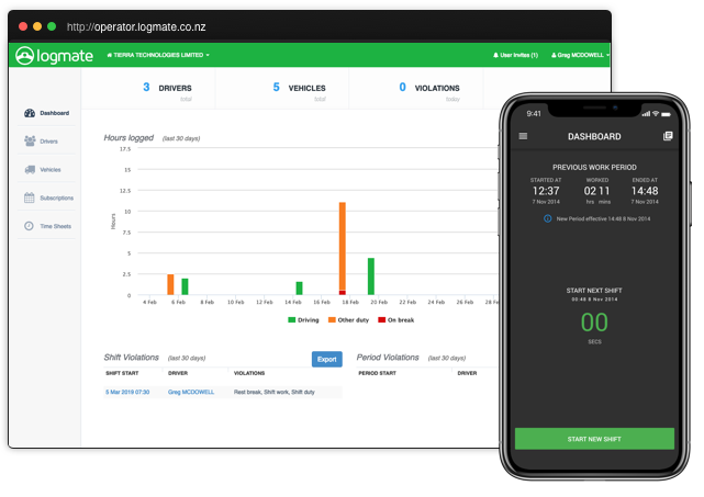 logmate tools include a logbook app and admin portals